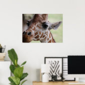 Schattig girafergezicht poster (Thuiskantoor)
