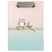 Schattig Girly Cute Owl Klembord (Voorkant)