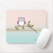 Schattig Girly Cute Owl-Personalized Muismat (Met muis)