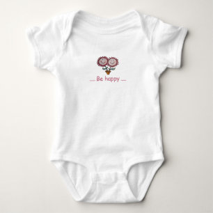 schattig glimlachend paarse madeliefjesbloem romper