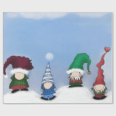 Schattig Gnome Posse Cadeaupapier (Vlak)