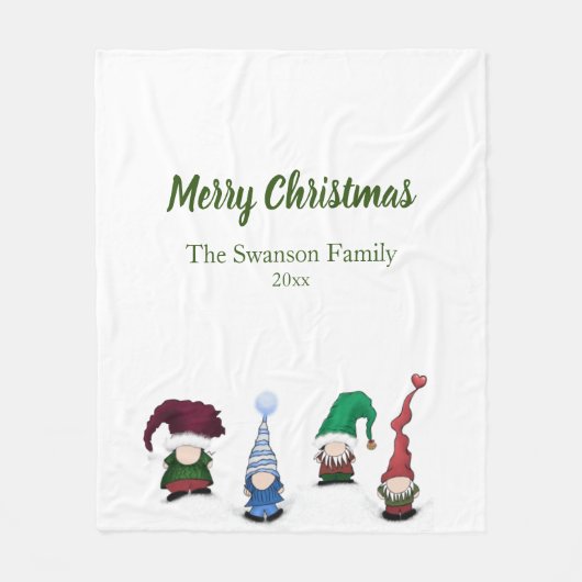 Schattig Gnome Posse Fleece Blanket (Voorkant)