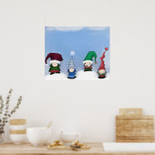 Schattig Gnome Posse Poster (Keuken)