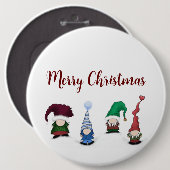 Schattig Gnome Posse Ronde Button 6,0 Cm (Voorkant /achterkant)