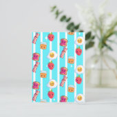 Schattig Goedemorgen Heerlijk ontbijt Briefkaart (Staand voorkant)