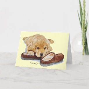 schattig golden retriever pyppy hond missen je kaart