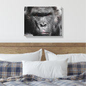 Schattig Gorilla Gezicht Staart Intens Ingepakt Ca Canvas Afdruk (Insitu (Slaapkamer))