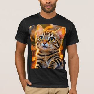 Schattig Gouden Tabby Poesje – Knus Herfstkat Illu T-shirt