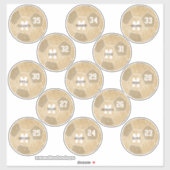 schattig gouden witte sticker voor individuele voe (Vel)