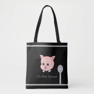 Schattig gourmet biggetje draagtas