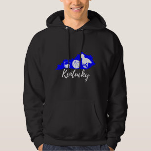 Schattig Grafisch Bourbon Basketbal Paard Kentucky Hoodie