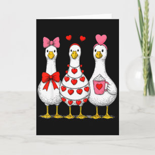 Schattig Grappig Alleen Een Liefde Gans Eend Liefh Kaart