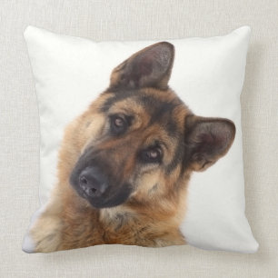 Schattig grappig duits herder portret kussen