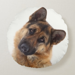 Schattig grappig duits herder portret rond kussen