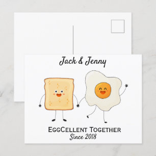 Schattig Grappig Gelukkig Toast Eggstra Geweldig S Briefkaart