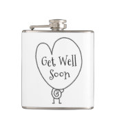 Schattig Grappig Hart Opbeurend Karakter Beterscha Heupfles (Voorkant)