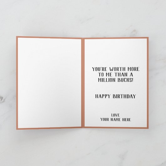 Schattig grappig hert bok prachtige man verjaardag bedankkaart (Binnen)