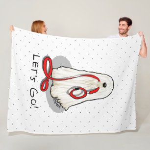 Schattig Grappig Laten we gaan! Wandelende Komondo Fleece Deken