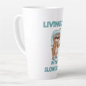 schattig grappig luiaard latte mok (Linkerhoek)