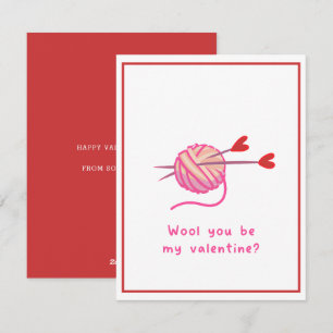 Schattig Grappig Romantisch Wol jij mijn Valentijn Feestdagenkaart