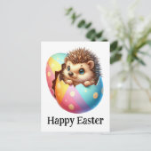 Schattig Grappig Schattige Pasen Baby Hedgehog Briefkaart (Staand voorkant)