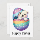 Schattig Grappig Schattige Pasen Baby Polar Beer Briefkaart (Voorkant / Achterkant)