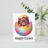 Schattig Grappig Schattige Pasen Baby Primaat Briefkaart (Staand voorkant)