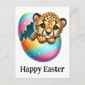Schattig Grappig Schattige Pasen Cheetah Cub Briefkaart (Voorkant)
