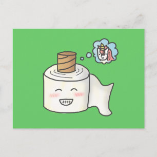 Schattig Grappig Toiletpapier Dromend dat het een Briefkaart