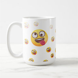 Schattig Grappig Tong Uitgestoken EMoji Koffiemok