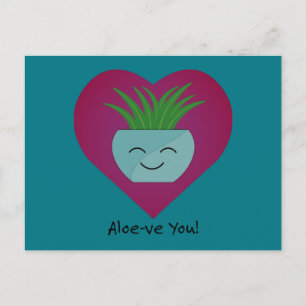 Schattig Grappige Aloeve Jou Aloe Feestdagenkaart