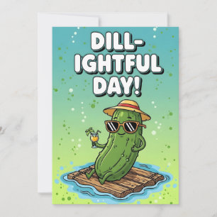 Schattig Grappige Augurk Pun Dill-ige Dagen augurk Bedankkaart