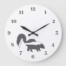 Schattig grijs babyskonk ontwerp grote klok