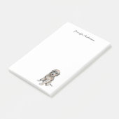 Schattig grijs Doodle waterverf Dog gepersonalisee Post-it® Notes (Schuin)