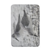 schattig grijs en wit wildlife foto zee meeuwen badmat (Voorkant Verticaal)