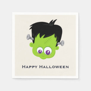 Schattig groen Frankenstein monster gezicht Hallow Servet