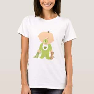 Schattig groen gekleed Baby moederschap shirt