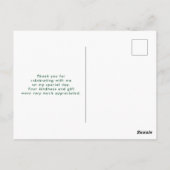 Schattig groen klaverbladpatroon bedankt briefkaart (Achterkant)