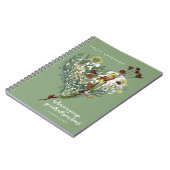 Schattig groen lieveheersbeestje inspirerend avont notitieboek (Linkerzijde)