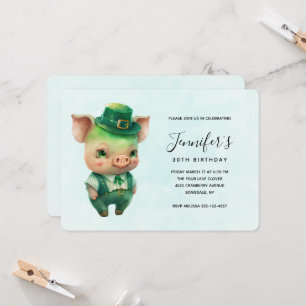 Schattig groen sprookjesvarken in fantasiekleding kaart