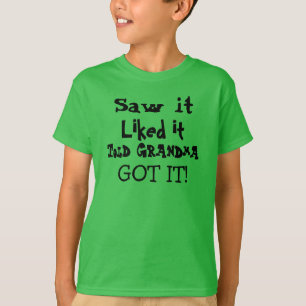 Schattig groen verwend door oma T-shirt