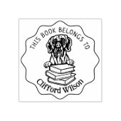 Schattig groot Deen hond boek Rubberstempel (Afrduk)