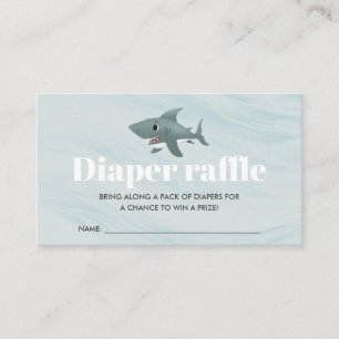 Schattig haai Baby shower luier Raffle Informatiekaartje