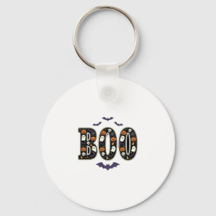 Schattig Halloween Boo Geest Pompoen Ontwerp Sleutelhanger