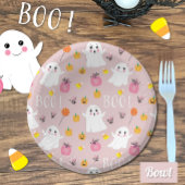 Schattig Halloween Ghosts Roze Papier Bord