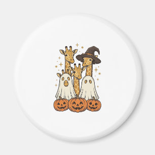 Schattig Halloween Giraffe Geest Pompoen Shirt Ont Magneet