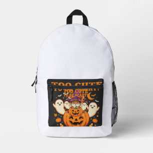 Schattig Halloween Hamster Pompoen Spook Ontwerp_1 Bedrukte Rugzak