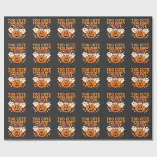 Schattig Halloween Hamster Pompoen Spook Ontwerp_1 Cadeaupapier