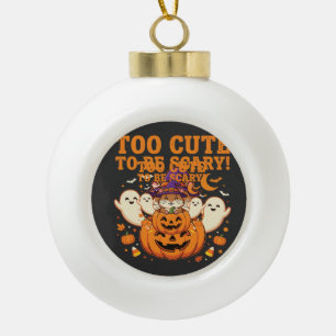 Schattig Halloween Hamster Pompoen Spook Ontwerp_1 Keramische Bal Ornament