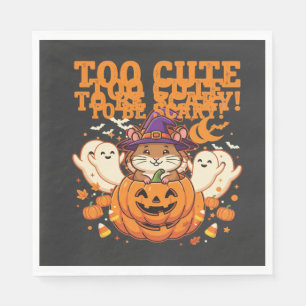 Schattig Halloween Hamster Pompoen Spook Ontwerp_1 Servet